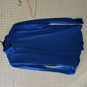 Blue slim fit button up long sleeve